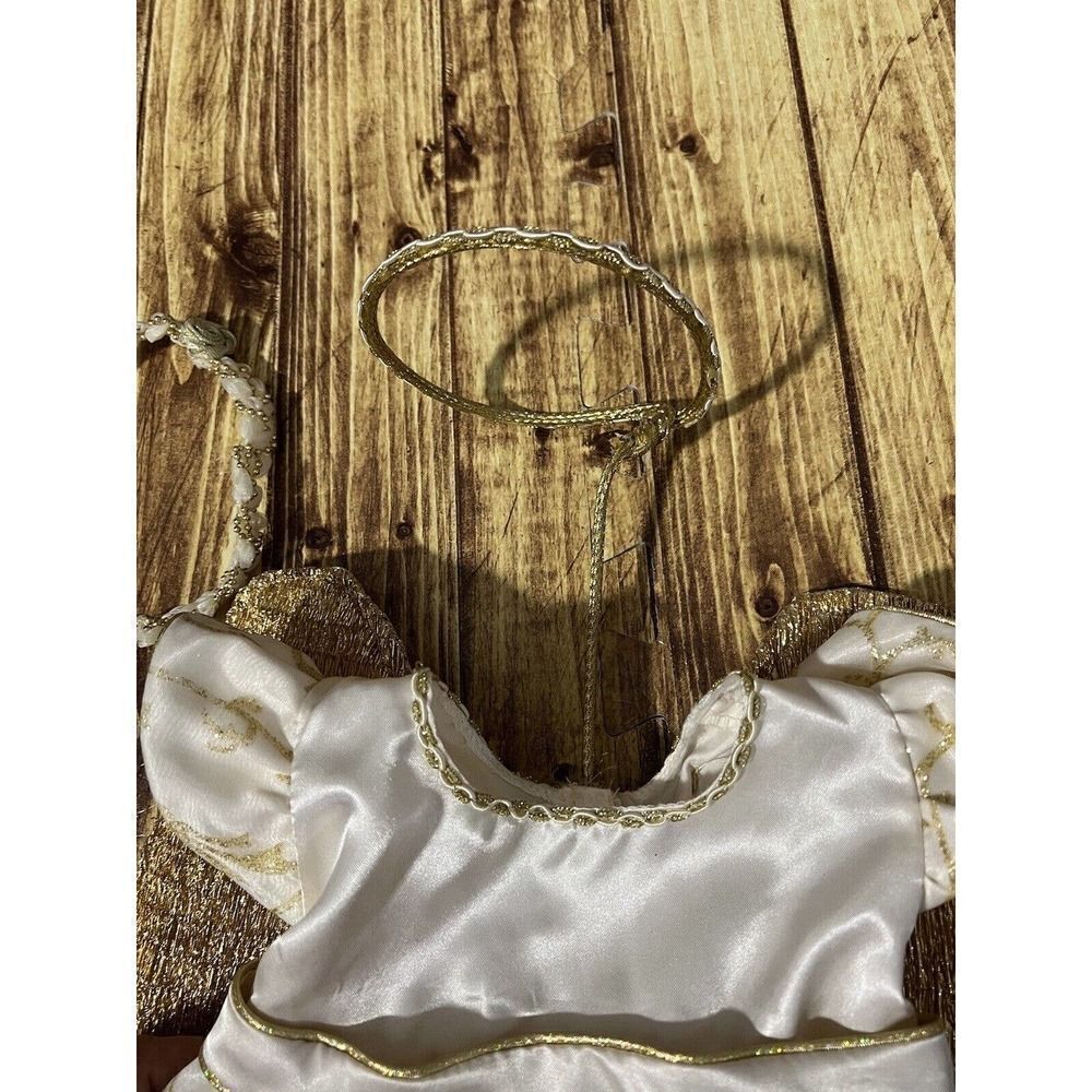 Build A Bear BAB Workshop Ivory Angel Outfit Sparkle Satin Head Band Halo - Picture 4 of 8